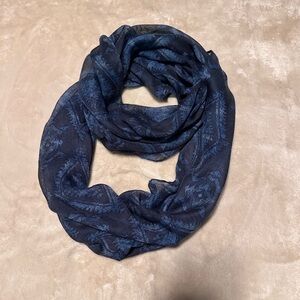 Elegant Navy Blue Infinity Scarf